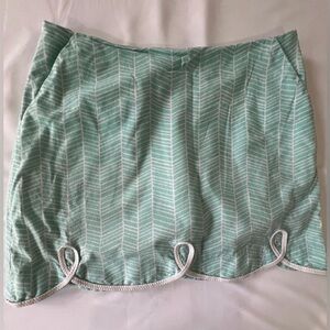 Sydney Elizabeth cotton top in mint green and white.